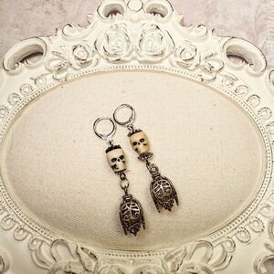 Stag‎ Bone Skeleton Earrings